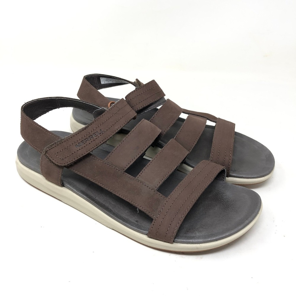 Merrell Womens‎ 9 Kalari Lore Sandals Brown Leather Strappy Hiking Trail Shoe